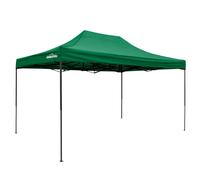 Dellonda Premium 3 X 4.5M Pop-Up Gazebo Heavy Duty Pvc Coated Water-Resistant Fabric Supplied With Carry Bag Rope Stakes & Weight Bags - Dark Green Canopy