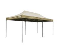 Premium 3x6m Pop-Up Gazebo, Heavy Duty, Water Resistant, Carry Bag, Stakes & Weight Bags - Beige - DG138