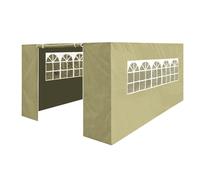 Dellonda Premium Side Walls Doors Windows For Gazebo Marquee Fits 3 x 4.5m Beige
