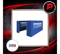 Sealey Dellonda Premium Side Walls Doors Windows For Gazebo Marquee Fits 3 X 4.5M Blue