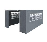 Dellonda Premium Side Walls/Doors/Windows For Gazebo/Marquee Fits 3 X 4.5M Models - Grey