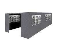 Dellonda Premium Side Walls/Doors/Windows For Gazebo/Marquee Fits 3 X 6M Models - Grey