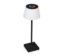 Dellonda Rechargeable Table Lamp, for Home, Office, Restaurants, RGB Colour Modes & Stepless Dimmable Desk Lamp, 3600mAh Battery, 6 Hour Usage Time - Black