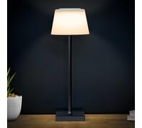 Dellonda Rechargeable Table Lamp, for Home, Office, Restaurants, RGB Colour Modes & Stepless Dimmable Desk Lamp, 3600mAh Battery, 6 Hour Usage Time - Black