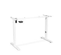 Dellonda Single Motor Adjustable Desk Frame, 70Kg Capacity, White - Dh64