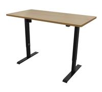 Dellonda Single Motor Height-Adjustable Electric Sit & Stand Desk, Memory Function - Oak Desktop