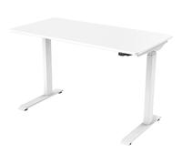 Dellonda Single Motor Height-Adjustable Electric Sit & Stand Desk with White Desktop