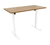 Dellonda Single Motor Height Adjustable Electric Sit & Stand Office Desk - Oak