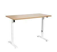 Dellonda Single Motor Ultra-Quiet Adjustable-Height Electric Sit/Stand Desk - Oak Desktop