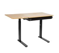 Dellonda Single Motor Ultra-Quiet Electric Adjustable Drawing Table With 40° Tilt Drawer & Side Table