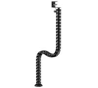 Dellonda Standing Desk Clamp-On Flexible Cable Management System, 1.3m Vertical Cable Tidy Organiser with Weighted Base for Office Workstations - DH274