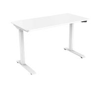 Dellonda White Electric Adjustable Office Standing Desk, Quiet & Fast 1200X600mm