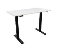 Dellonda White Electric Adjustable Standing Desk, 1400 X 700mm Dual Motor 100Kg
