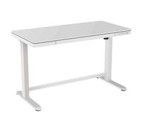Dellonda White Electric Adjustable Standing Desk With Usb & Drawer, 1200 X 600mm