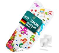 Delluxia Children's Bath Mat Non-Slip XL with Hanging I Odourless and BPA Free I Bathing Fun with the Non-Slip Mat Bathtub Children Colourful I Shower Mat Children I Non-Slip Bath Mat