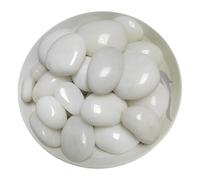 dellyy Small White Decorative Stones, 500 g, Mini Pebbles, Vase Filler Decorative Stones, Garden Decorative Stones, White Small Decorative Gravel, Marble Gravel 10-30 mm, White Small Decorative Stones