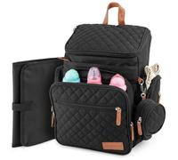 DELMAR BABY Large Baby Backpack Diaper Bag - New Born Essentials for Baby - Unisex Diaper Bag Backpack, Army Green, Black, L, Modern Baby Diaper Bag