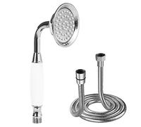 Delnet Classical High-Pressure Head Shower Chrome Traditional Telephone Style Hand Held Shower Head Saving Shower and 1.5M Hose