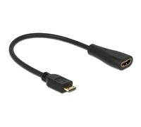 DeLOCK 0.25m mini-HDMI/HDMI HDMI cable HDMI Type C (Mini) HDMI Type A (Standard)