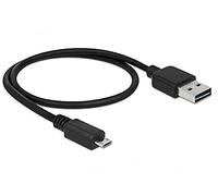 DeLOCK 0.5 m USB 2.0 USB2.0-A/Micro-B Male 0.5 m USB A Micro USB B Male USB Cable - USB (Cables Black USB2.0-A USB2.0/Micro-B Male/Male; 0.5 m; USB A; micro USB B, 2.0, Black)