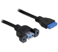 USB 3.0 Internal Extension Cable 50Cm 19 Pin Header Socket DeLock 83118