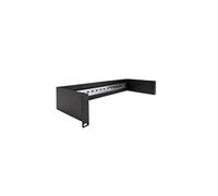 Delock 19 inch DIN rail panel 2 U - black