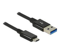 DeLock 1m USB 3.1 Gen 2 Type-C/Type-A 1m USB A USB C Black USB cable, 83983