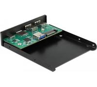 DeLOCK 3.5 Inch USB 3.2 Gen 1 Hub with USB Type-C, 2 x Type-A, SD, Micro SD for Laptops, Desktops, Smartphones