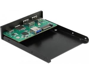 DeLOCK 3.5 Inch USB 3.2 Gen 1 Hub with USB Type-C, 2 x Type-A, SD, Micro SD for Laptops, Desktops, Smartphones