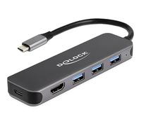 Delock 3-port USB hub and 4K HDMI output with USB Type-C™