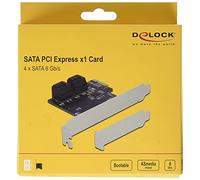 Delock 4 Port SATA PCI Express x1 Card - Low Profile Form Factor 90010