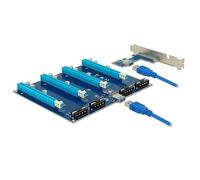 DeLOCK 41427 Internal PCIe, USB 3.0 Interface Card and Adapter - Interface Cards and Adapters (PCIe, PCIe, USB 3.0, Asmedia ASM1184e, Black, Blue, 0.8 Gbit/s, China)