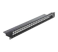 DeLOCK 43277 patch panel - patch panels (Black, 19", 1U)