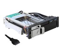 Delock 5.25 Mobile Rack for 1x 2.5 and 1x 3.5 SATA HDD and 2 x USB 3.0 Ports