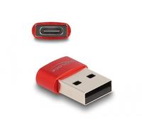 DeLOCK 60050 cable gender changer USB C USB A Red