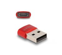 DeLOCK 60050 cable gender changer USB C USB A Red