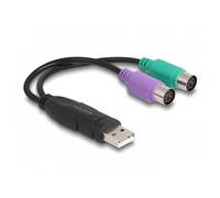 Delock 61051 USB 2.0 Adapter [1x USB 2.0 connector A - 2x PS/2 soc...