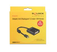 DeLock Adapter Mini DisplayPort 1.2 Male to DVI Female 4K Active Black