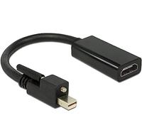 DeLOCK 62640 video cable adapter 0.25 m Mini DisplayPort HDMI Black -