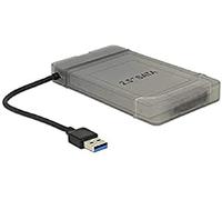 DeLOCK 62742 Converter USB 3.0 to SATA 22 Pin with 6.35 cm (2.5 Inch) Protective Case