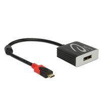 Delock Usb C To Displayport M/f 4k Adapter 60hz Black