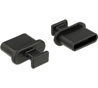 Delock 64013 USB Type C Black 10pc (S) Safety Cap for Plug Safety caps - for Plugs (USB Type C, Black, Polyethylene (PE), 9.8 mm, 10.5 mm, 4 mm)