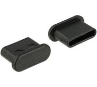 Delock 64014 USB Type C Black 10pc (S) Safety Cap for Plug Safety caps - for Plugs (USB Type C, Black, Polyethylene (PE), 6.5 mm, 9.8 mm, 4 mm)