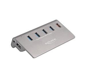 DeLOCK 64182 hub & concentrateur USB 3.2 Gen 2 (3.1 Gen 2) Type-A 10 Mbit/s Gris