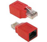 DeLOCK 65025 Adapter RJ45 Crossover Female to Male, Red