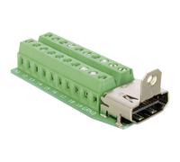 Delock 65168 HDMI Connector 20 Pins Vertical Silver Industrial Use