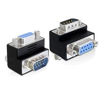 DeLock 65264 Adaptor Sub-D 9Pin St/Bu 90 ° Angled, black