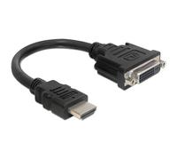 Delock 65327 HDMI DVI Adapter Black 0.20 M HDMI Plug To DVI Socket...
