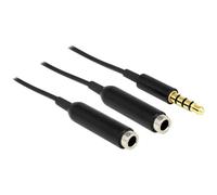 Delock 65575 Audio Jack Y-Cable 3.5mm 4-Pin Male to 2x Female 25cm...
