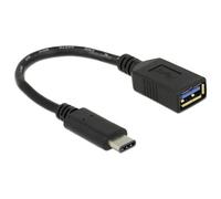 DeLOCK Adaptor Cable USB 3.1 Gen 1 USB Type C Male to USB A Female 15 cm Black